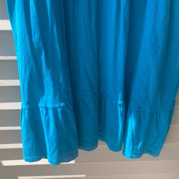 Time and Tru Teal Tiered Mini Dress - Picture 2 of 8